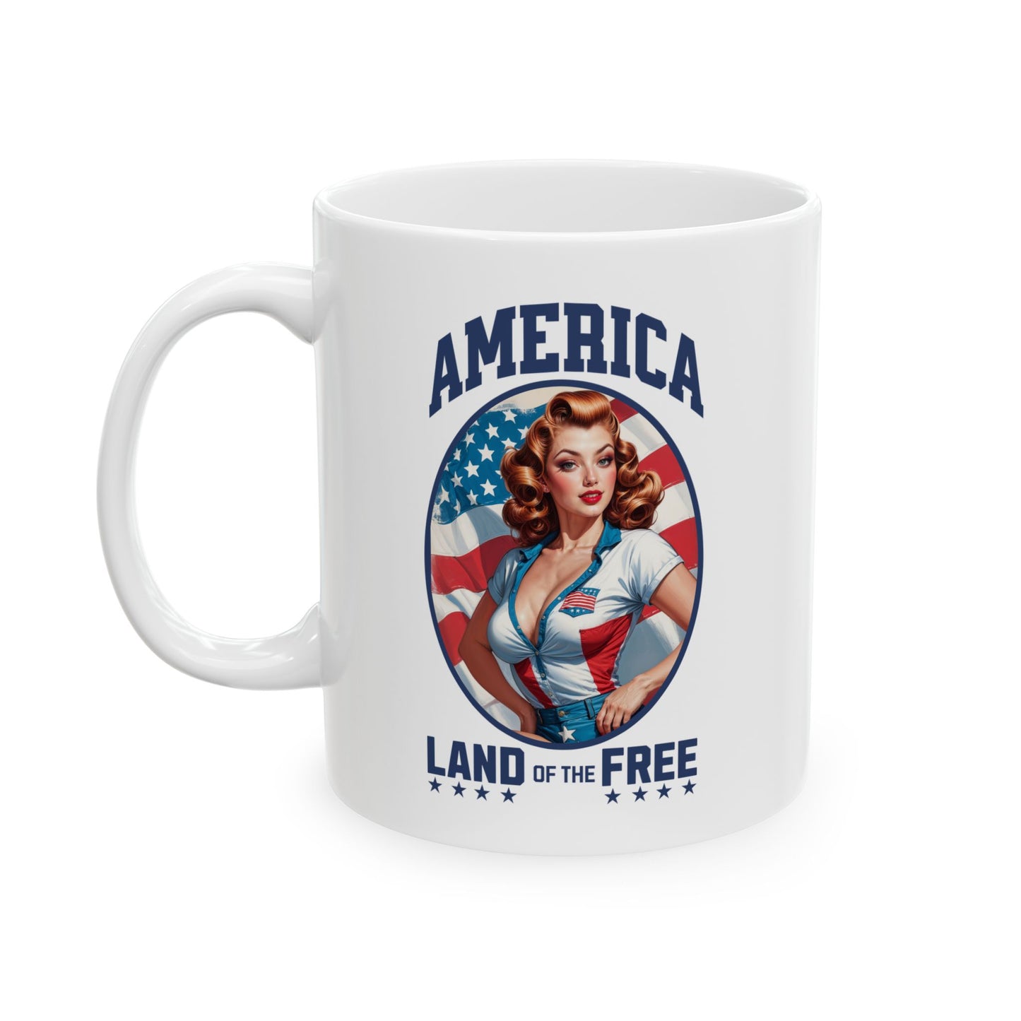 All American Dream Coffee Mug – Fiery Redhead Edition! 🇺🇸🔥