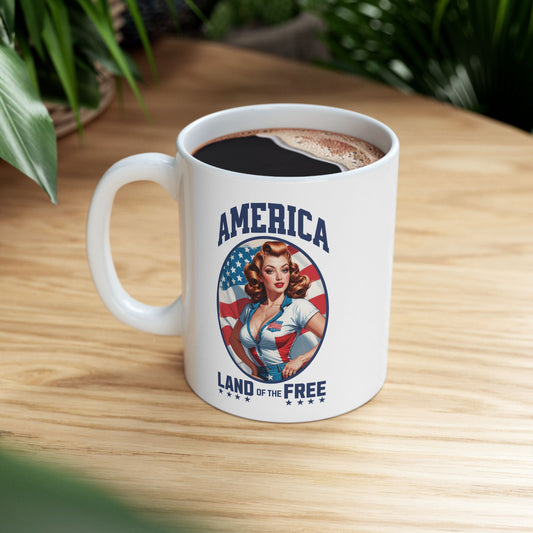 All American Dream Coffee Mug – Fiery Redhead Edition! 🇺🇸🔥