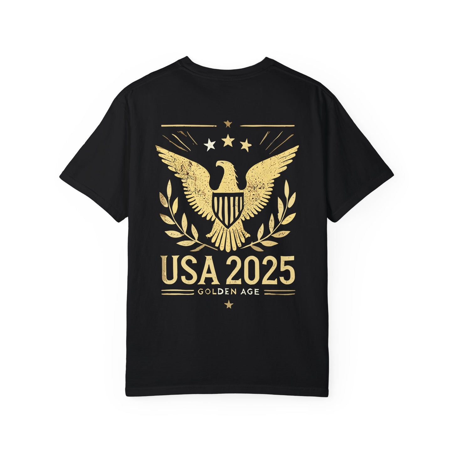 Golden Age T-Shirt – Distressed Gold on Black